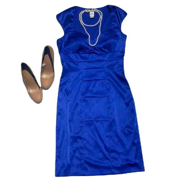 Signature by Sangria Royal Blue Midi Dress Sz. 6 - Picture 10 of 10